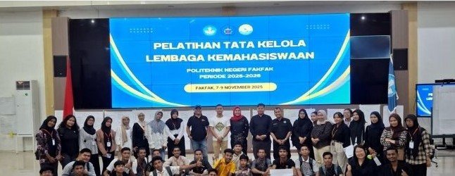 Polinef Selenggarakan Pelatihan Tata Kelola Lembaga Kemahasiswaan bagi Pengurus Ormawa 2025/2026