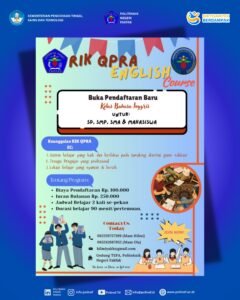 RIK QPRA English Course Polinef Buka Pendaftaran Baru untuk Pelajar dan Mahasiswa di Fakfak
