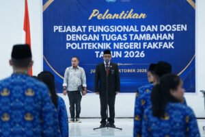 Polinef Lantik Pejabat Fungsional dan Dosen dengan Tugas Tambahan, Perkuat Profesionalisme dan Tata Kelola Institusi
